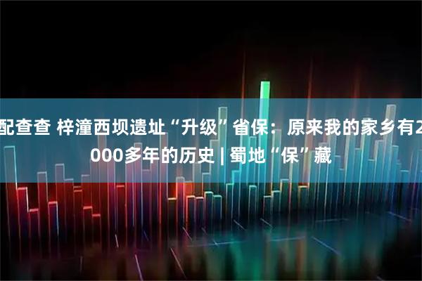 配查查 梓潼西坝遗址“升级”省保：原来我的家乡有2000多年的历史 | 蜀地“保”藏